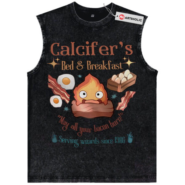 Calcifer Tank Top, Howl's Moving Castle Tank Top, Studio Ghibli Tank Top, Anime Tank Top, Vintage Tank Top