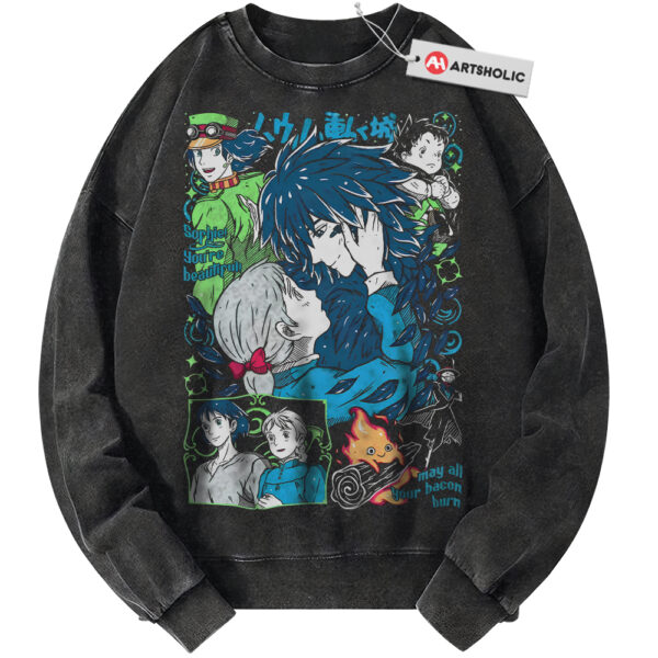 Howl's Moving Castle Sweatshirt, Studio Ghibli Sweatshirt, Anime Sweatshirt, Vintage Sweatshirt