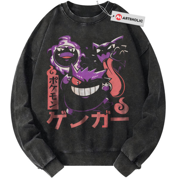 Gengar Sweatshirt, Haunter Sweatshirt, Gatsly Sweatshirt, Pokemon Sweatshirt, PKM Sweatshirt, Anime Sweatshirt, Vintage Sweatshirt