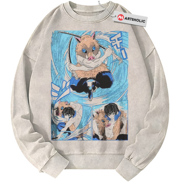 Inosuke Hashibira Sweatshirt, Demon Slayer Sweatshirt, Anime Sweatshirt, Vintage Sweatshirt
