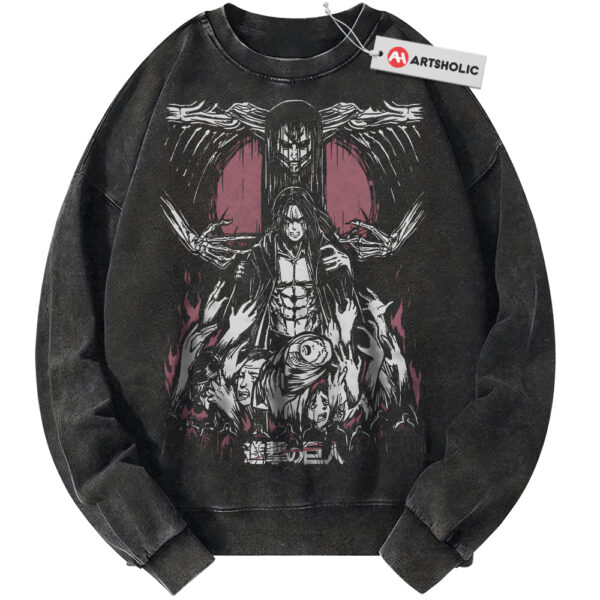 Eren Yeager Sweatshirt, Attack on Titan Sweatshirt, AOT Sweatshirt, Anime Sweatshirt, Vintage Sweater