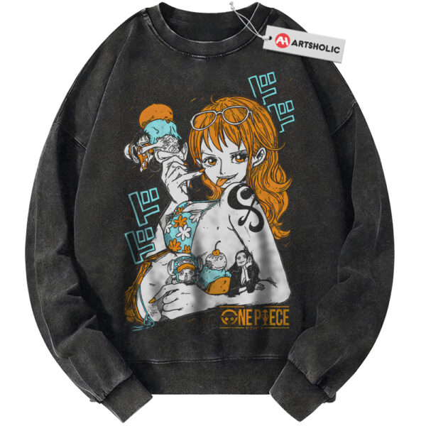 Nami Sweatshirt, One Piece Sweatshirt, Anime Sweatshirt, Vintage Sweater