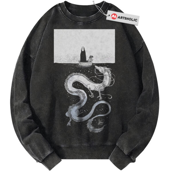 Haku Sweatshirt, Chihiro Sweatshirt, No Face Sweatshirt, Spirited Away Sweatshirt, Studio Ghibli Sweatshirt, Anime Sweatshirt, Vintage Sweater