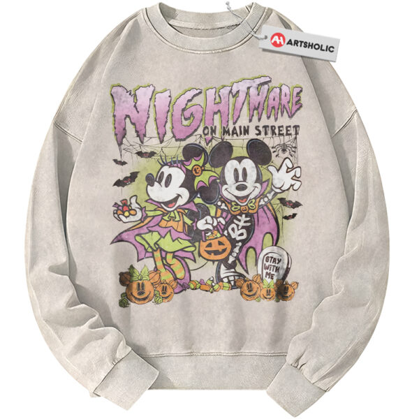 Minnie Mouse and Mickey Mouse Sweatshirt, Halloween Sweatshirt, Disney Sweatshirt, Animated Sweatshirt, Vintage Sweatshirt