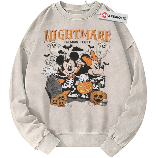 Minnie Mouse and Mickey Mouse Sweatshirt, Halloween Sweatshirt, Disney Sweatshirt, Animated Sweatshirt, Vintage Sweatshirt