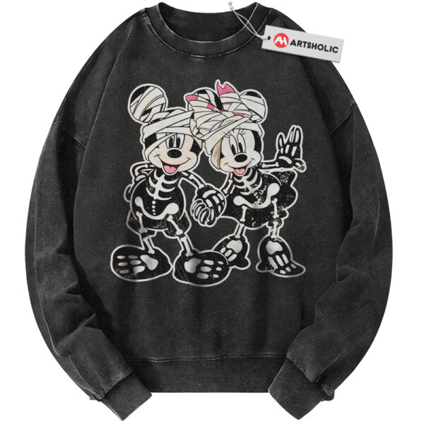 Minnie Mouse and Mickey Mouse Sweatshirt, Halloween Sweatshirt, Disney Sweatshirt, Animated Sweatshirt, Vintage Sweatshirt