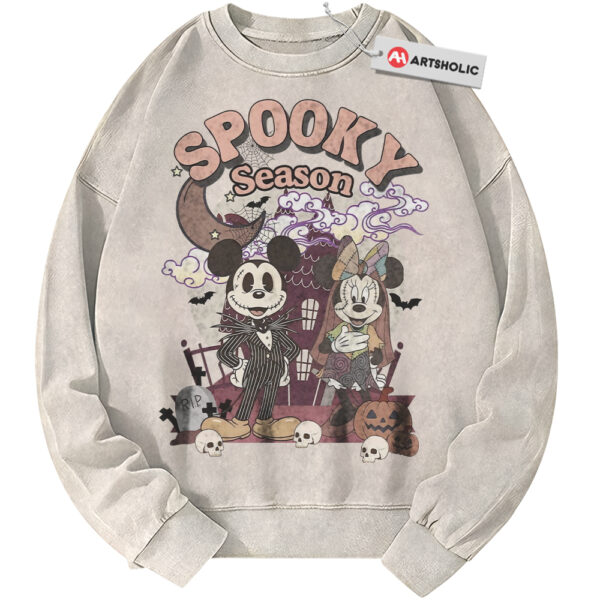 Minnie Mouse and Mickey Mouse Sweatshirt, Halloween Sweatshirt, Disney Sweatshirt, Animated Sweatshirt, Vintage Sweatshirt