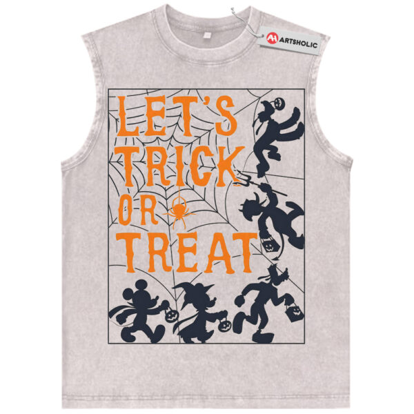Trick or Treat Tank Top, Donald Duck Tank Top, Mickey Mouse Tank Top, Goofy Tank Top, Pluto Tank Top, Halloween Tank Top, Disney Tank Top, Animated Tank Top, Vintage Tank Top