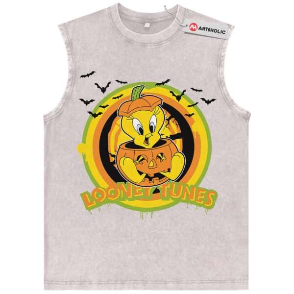 Tweety Tank Top, Looney Tunes Tank Top, Halloween Tank Top, Animated Tank Top, Vintage Tank Top