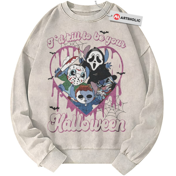 Lilo and Stitch Sweatshirt, Halloween Sweatshirt, Disney Sweatshirt, Animated Sweatshirt, Vintage Sweatshirt