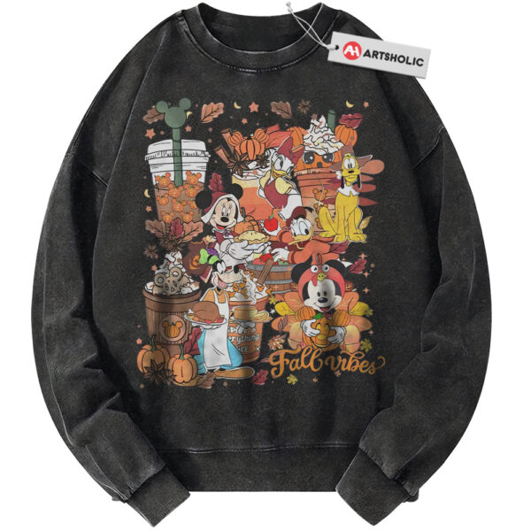 Fall Vibes Sweatshirt, Donald Duck Sweatshirt, Mickey Mouse Sweatshirt, Goofy Sweatshirt, Pluto Sweatshirt, Disney Sweatshirt, Animated Sweatshirt, Vintage Sweater