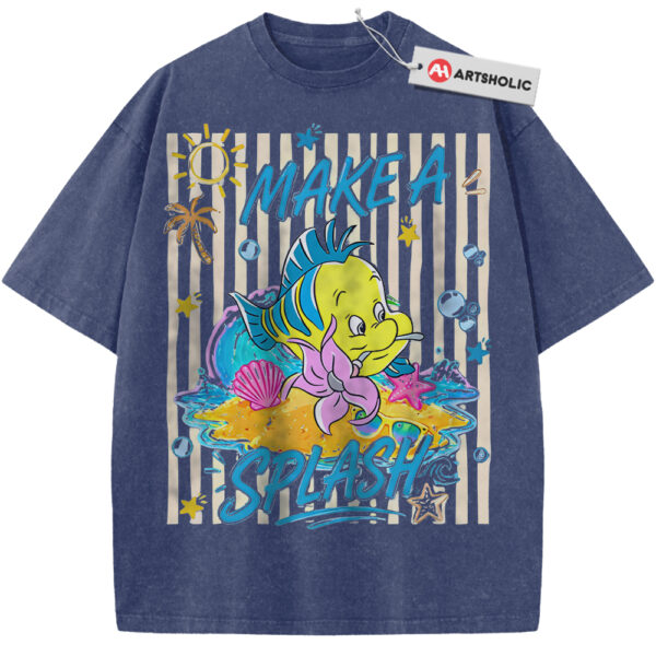 Flounder Shirt, The Little Mermaid Shirt, Disney Shirt, Animated Shirt, Vintage T-Shirt - Blue, XL