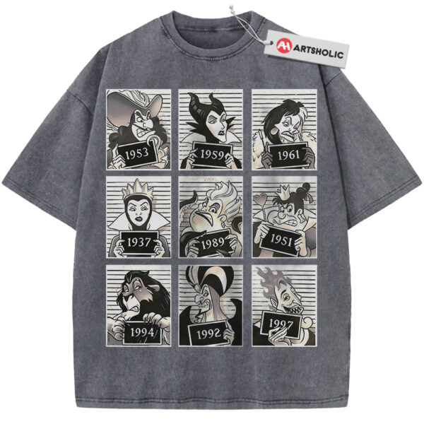 Evil Queen Shirt, Maleficent Shirt, Ursula Shirt, Cruella de Vil Shirt, Disney Villains Shirt, Animated Shirt, Vintage T-Shirt - Grey, XL
