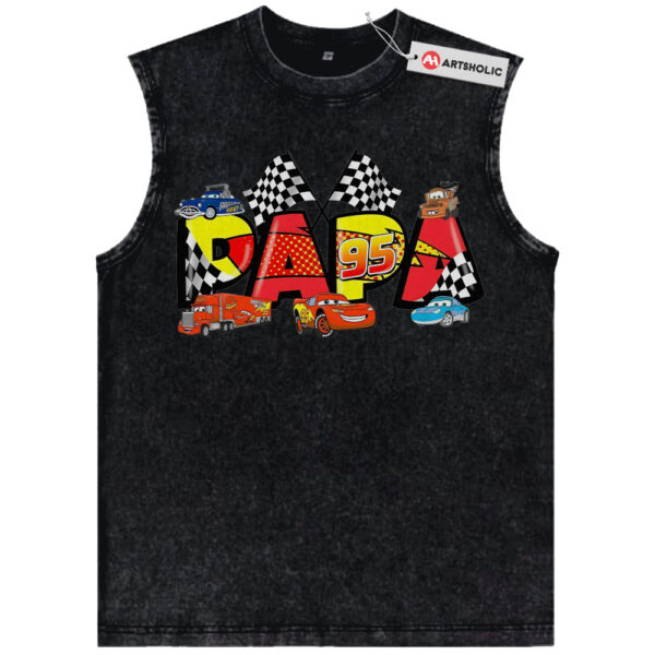 Lightning McQueen Tank Top, Cars Tank Top, Papa Tank Top, Father's Day Tank Top, Animated Tank Top, Vintage Tank Top