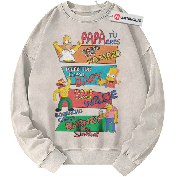 The Simpsons Sweatshirt, Papa Sweatshirt, Father's Day Sweatshirt, Animated Sweatshirt, Vintage Sweatshirt