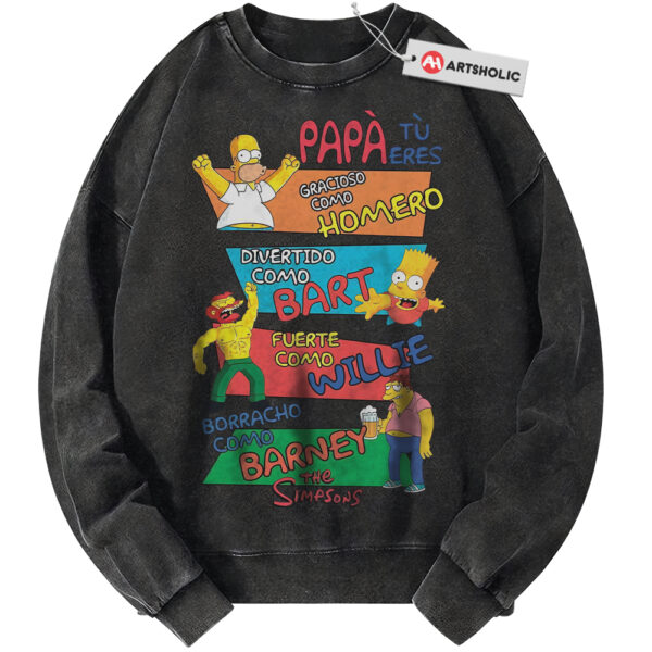 The Simpsons Sweatshirt, Papa Sweatshirt, Father's Day Sweatshirt, Animated Sweatshirt, Vintage Sweatshirt