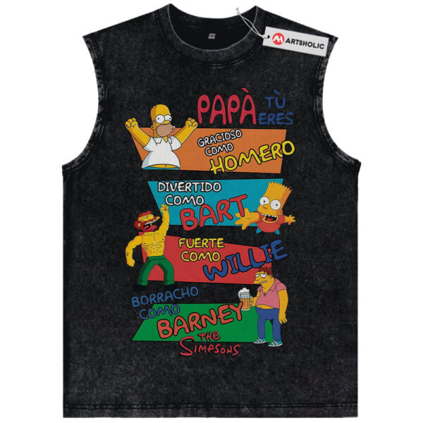 The Simpsons Tank Top, Papa Tank Top, Father's Day Tank Top, Animated Tank Top, Vintage Tank Top