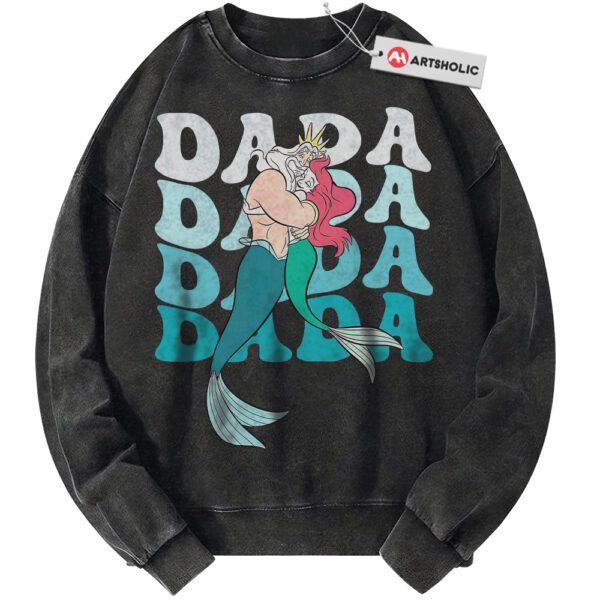 King Triton and Ariel Sweatshirt, The Little Mermaid Sweatshirt, Father's Day Sweatshirt, Animated Sweatshirt, Vintage Sweatshirt