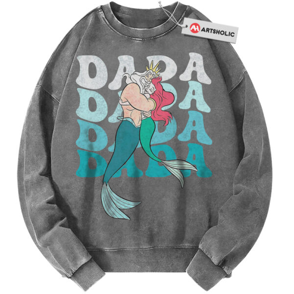 King Triton and Ariel Sweatshirt, The Little Mermaid Sweatshirt, Father's Day Sweatshirt, Animated Sweatshirt, Vintage Sweatshirt