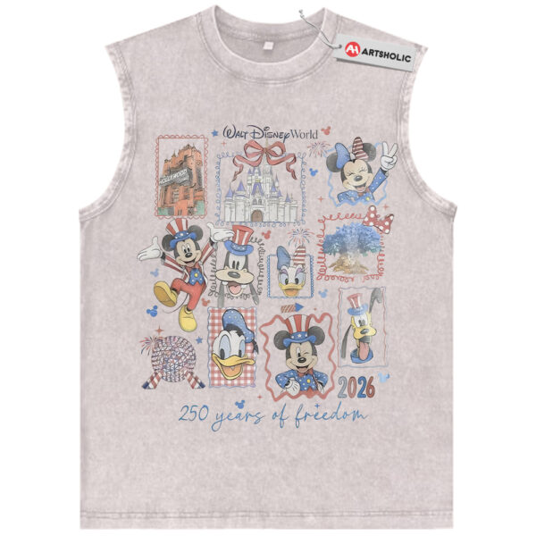 Mickey Mouse Tank Top, Pluto Tank Top, Donald Duck Tank Top, 4th of July Tank Top, Animated Tank Top, Independence Day Vintage Tank Top