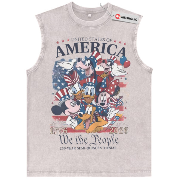 Donald Duck Tank Top, Mickey Mouse Tank Top, Goofy Tank Top, Pluto Tank Top, 4th of July Tank Top, Independence Day Tank Top, Animated Tank Top, Vintage Tank Top