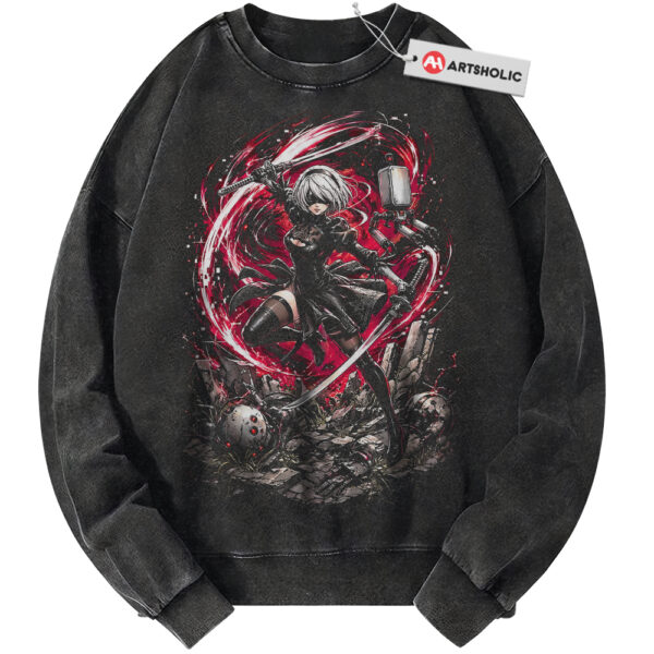 2B Sweatshirt, NieR:Automata Sweatshirt, Game Sweatshirt, Vintage Sweatshirt
