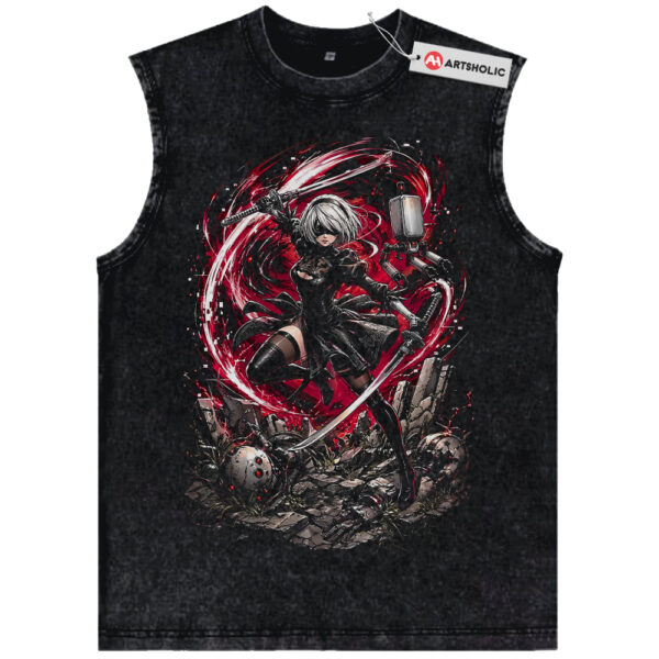 2B Tank Top, NieR:Automata Tank Top, Game Tank Top, Vintage Tank Top