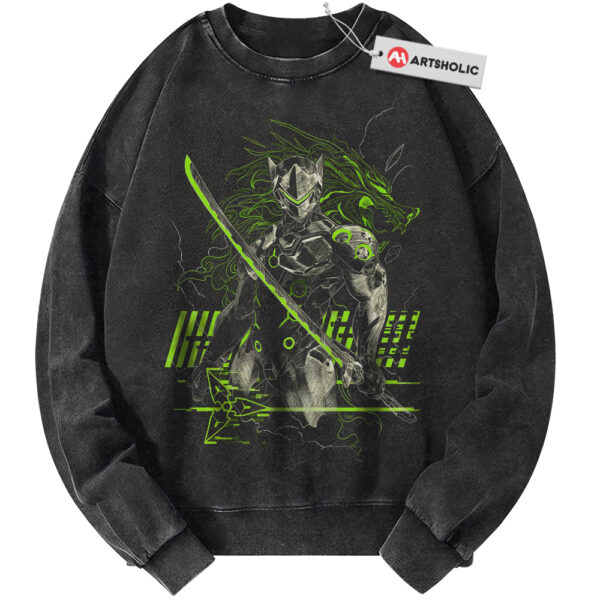 Genji Sweatshirt, Overwatch Sweatshirt, Game Sweatshirt, Vintage Sweatshirt