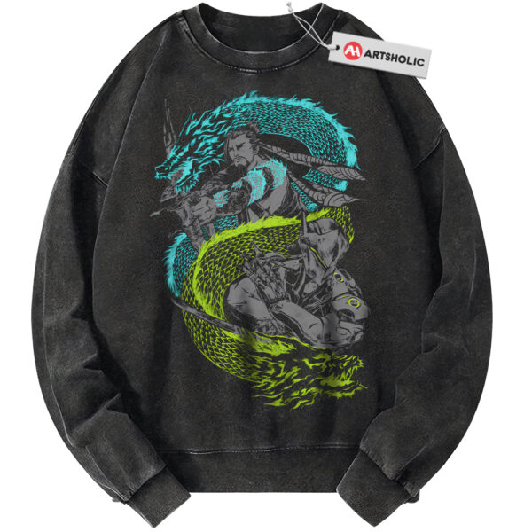Genji and Hanzo Sweatshirt, Overwatch Sweatshirt, Game Sweatshirt, Vintage Sweatshirt