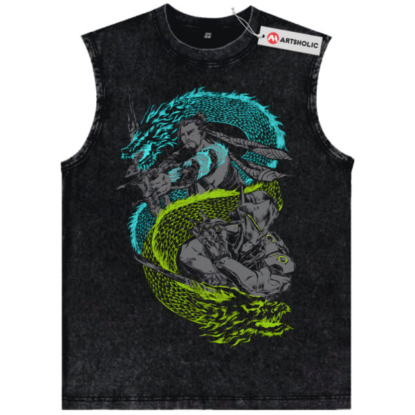 Genji and Hanzo Tank Top, Overwatch Tank Top, Game Tank Top, Vintage Tank Top