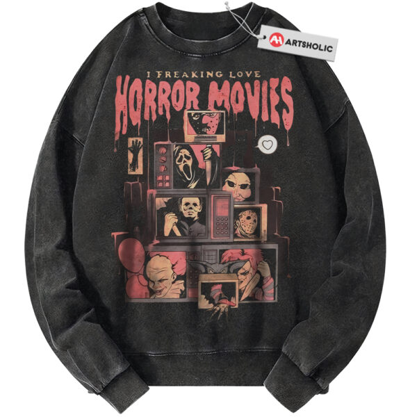 Iconic Slasher Villains Sweatshirt, Halloween Sweatshirt, Horror Sweatshirt, Vintage Sweater