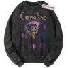 Coraline Sweatshirt, Halloween Sweatshirt, Animated Sweatshirt, Vintage Sweater