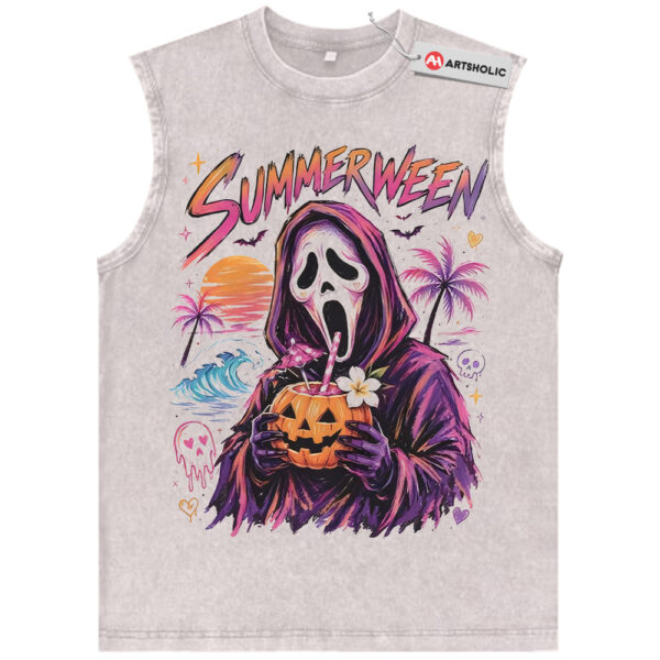Summerween Tank Top, Ghostface Tank Top, Scream Tank Top, Halloween Tank Top, Horror Tank Top, Vintage Tank Top