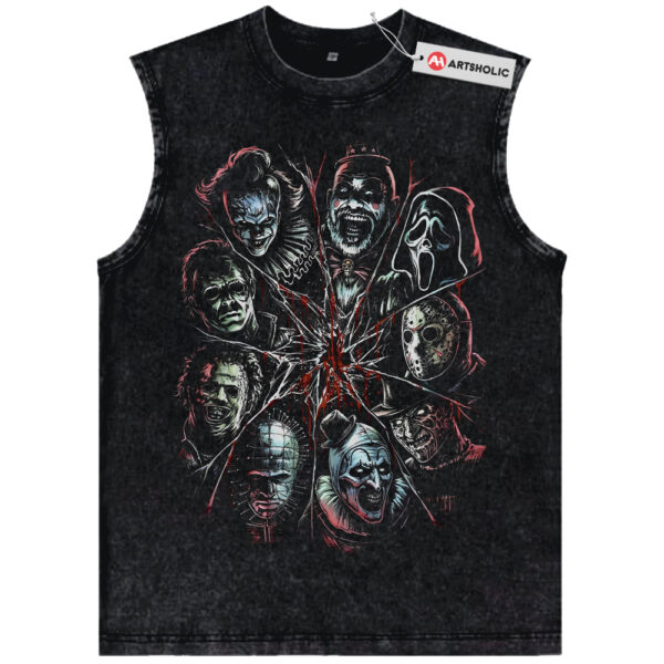 Iconic Slasher Villains Tank Top, Halloween Tank Top, Horror Tank Top, Vintage Tank Top