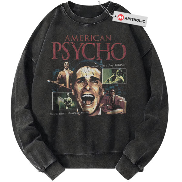 American Psycho Sweatshirt, Halloween Sweatshirt, Horror Movie Sweatshirt, Vintage Sweatshirt