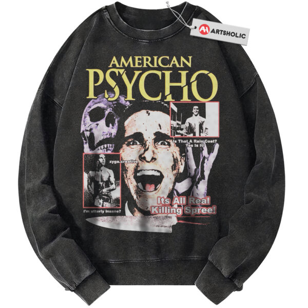 American Psycho Sweatshirt, Halloween Sweatshirt, Horror Movie Sweatshirt, Vintage Sweatshirt