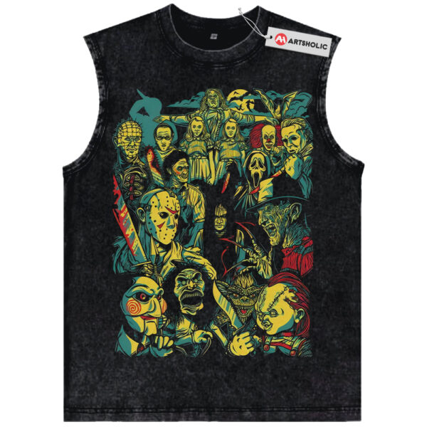 Iconic Slasher Villains Tank Top, Halloween Tank Top, Horror Tank Top, Vintage Tank Top