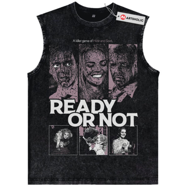Ready or Not Tank Top, Halloween Tank Top, Horror Tank Top, Vintage Tank Top