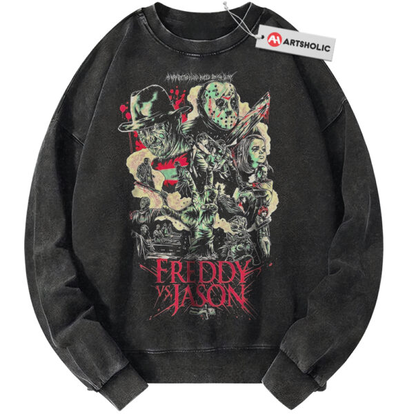 Freddy Krueger vs Jason Voorhees Sweatshirt, Halloween Sweatshirt, Horror Sweatshirt, Vintage Sweatshirt