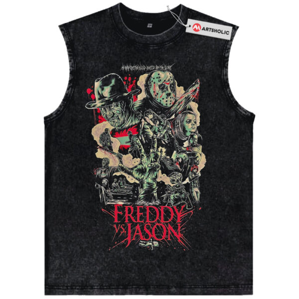 Freddy Krueger vs Jason Voorhees Tank Top, Halloween Tank Top, Horror Tank Top, Vintage Tank Top