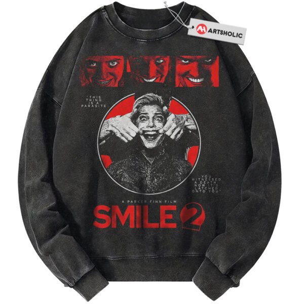 Smile Sweatshirt, Halloween Sweatshirt, Horror Sweatshirt, Vintage Sweatshirt