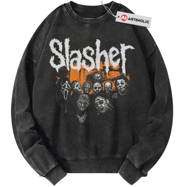 Iconic Slasher Villains Sweatshirt, Halloween Sweatshirt, Horror Sweatshirt, Vintage Sweater