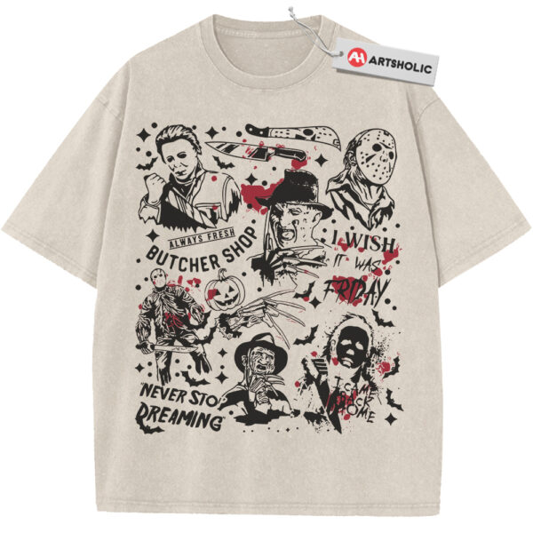 Iconic Slasher Villains Shirt, Halloween Shirt, Horror Shirt, Vintage Tee