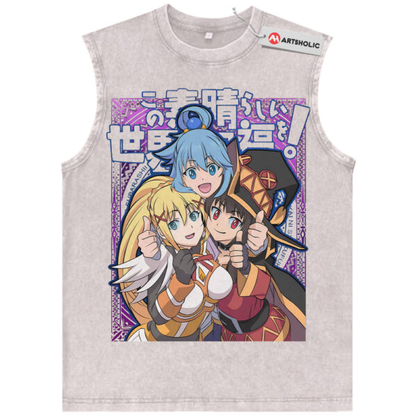 Aqua, Megumin, and Darkness Shirt, KonoSuba Shirt, Anime Shirt, Vintage T-Shirt