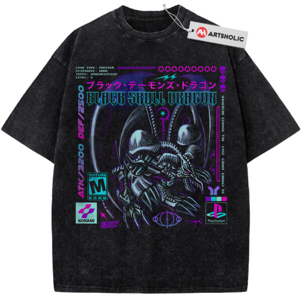 Black Skull Dragon Shirt, Anime Shirt, Vintage T-Shirt