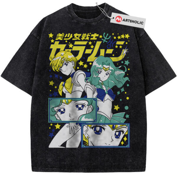 Sailor Uranus and Sailor Neptune Shirt, Sailor Moon Shirt, Anime Shirt, Vintage T-Shirt