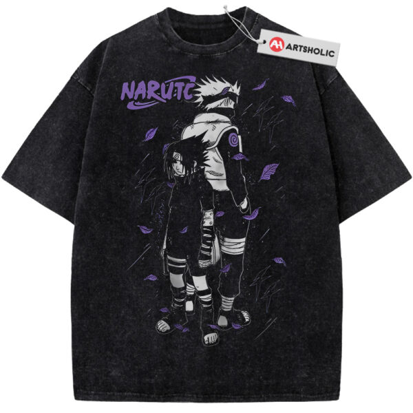 Uchiha Sasuke & Hatake Kakashi Shirt, Naruto Shirt, Anime Shirt, Vintage T-Shirt