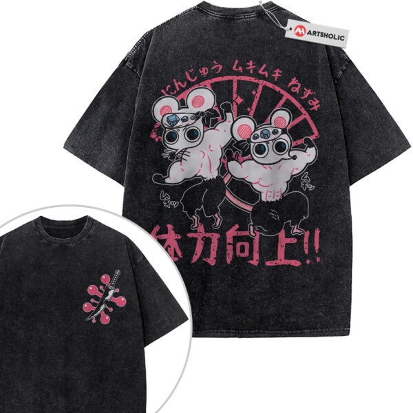 Muki Muki Nezumi Shirt, Demon Slayer Shirt, Anime Shirt, Vintage T-Shirt 2-Sided