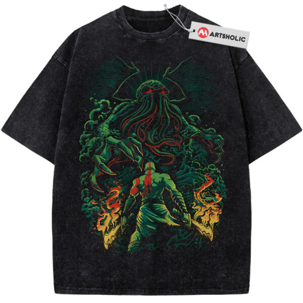 Kratos vs Cthulhu Shirt, God of War Shirt, Game Shirt, Vintage Tee