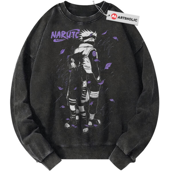 Uchiha Sasuke & Hatake Kakashi Shirt, Naruto Shirt, Anime Shirt, Vintage T-Shirt